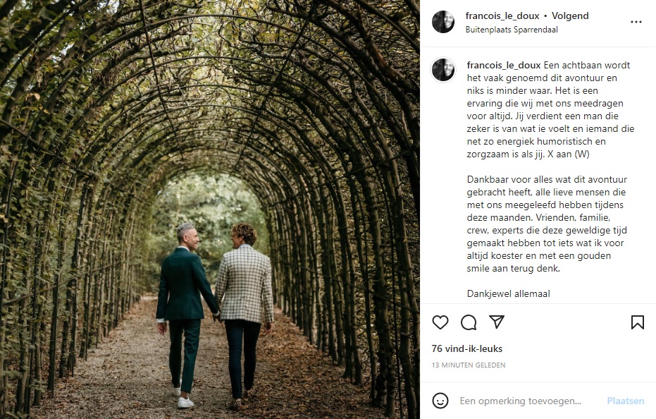 Francois boodschap instagram