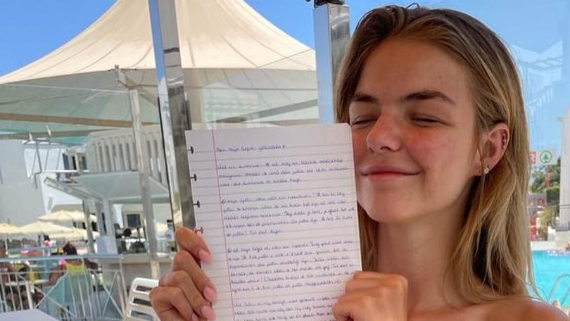 Amandine deelt brief uit de Love Island-villa op Instagram
